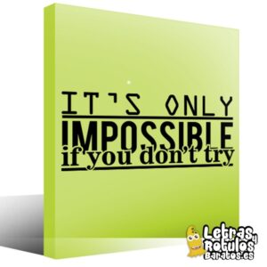 It´s only imposible